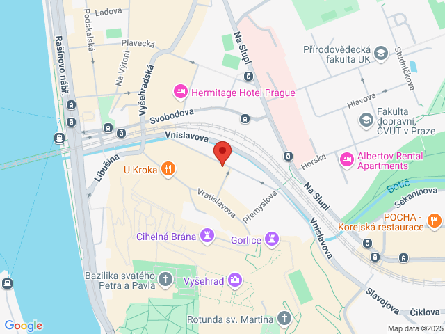 Google map: Neklanova 18, Praha 2